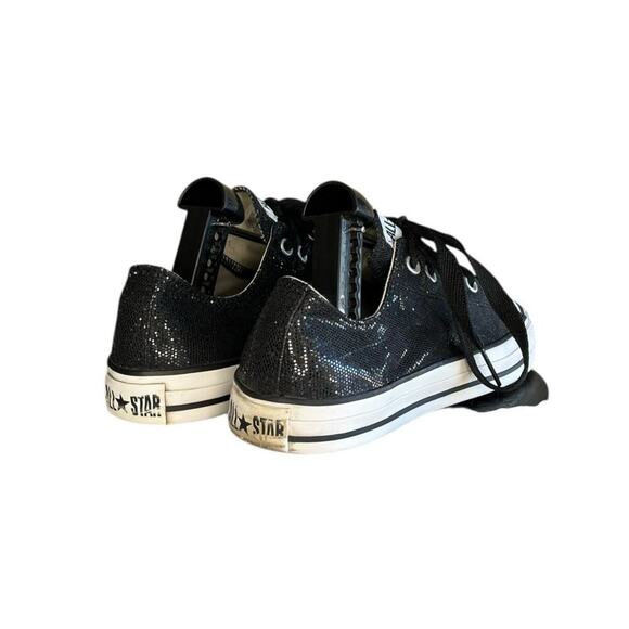 Womens Converse All Star Chuck Taylor Sequin Sneakers SIze 9 Black White CTAS - Picture 4 of 6